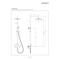 Y  |  système thermostatique de douche mural, cuivre brossé Dessins techniques