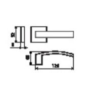 Door handle MISTICO DH27 Technical drawings