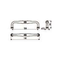 Furniture handle UR55 Technical drawings