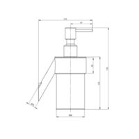 Dozownik mydła SILIA Rysunki techniczne