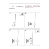 Kinkiet Chloe 1xLED czarny IP44 WL0107-BK Instrukcje