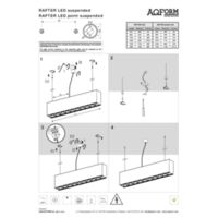 RAFTER points LED section suspended Instructions