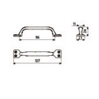 Möbelgriffe US28 Technische Zeichnungen