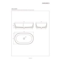 MESA  |  countertop basin, 53 x 32 cm, matt white Technical drawings