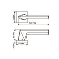 Klamka drzwiowa MAGNI DH34 Rysunki techniczne