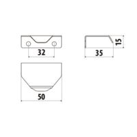 Furniture handle US35 Technical drawings