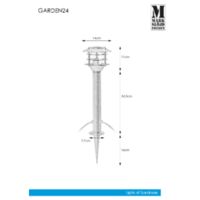 Garden24 Słupek Rysunki techniczne