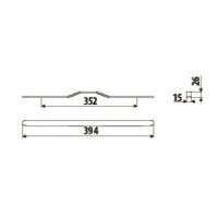 Furniture handle UA130 Technical drawings