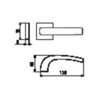 Door handle FIOLLA DH26 Technical drawings
