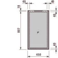 FRAME 25 Spiegel mit Rahmen Technische Zeichnungen