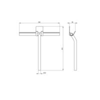 Water squeegee, with hanging hook Technical drawings