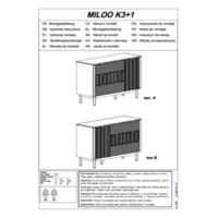 3-DRAWER + 1 DOOR CHEST MILOO Instructions