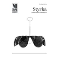 STYRKA Pendant 1L 63cm Black/Smoke Instrukcje