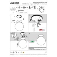 MODERN BALL simple midi LED hermetic surface Instructions
