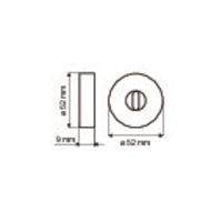 Door handle backplate PLT26-WC Technical drawings