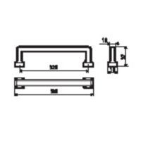Uchwyt meblowy UR47 Rysunki techniczne
