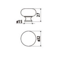 Knob GP16 Technical drawings
