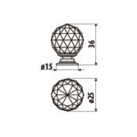 Knob GP14 Technical drawings