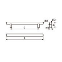 Furniture handle RE10 Technical drawings
