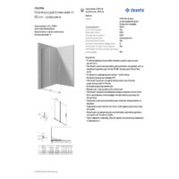 PRIZMA - Muro de ducha, entrar, 90 cm - corredizo - acero pulido Recursos auxiliares