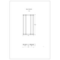 Belle - retro grzejnik łazienkowy Rysunki techniczne