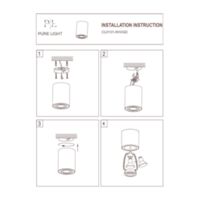 Leila tube 1xGU10 white CL0101-WH Instructions