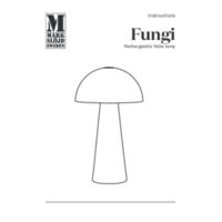 FUNGI Rechargeable Table Matt Black B/O Instrukcje