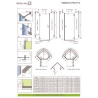 Shower enclosure Essenza Pro PTJ Technical drawings