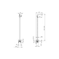 Silia - Washbasin tap, freestanding Technical drawings
