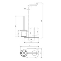 SILIA Toilet paper stand - 3-function Technical drawings