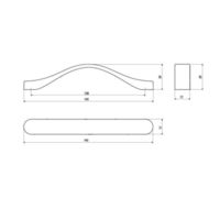 Furniture handle UU16 Technical drawings