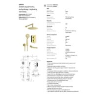 ARNIKA - Concealed shower set, with bath spout - brushed gold Other resources