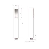SILIA Bath mixer, freestanding, with shower set Technical drawings