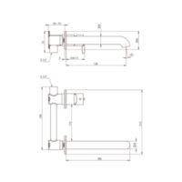 SILIA Washbasin tap, concealed Technical drawings