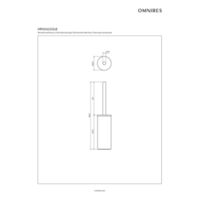 MODERN PROJECT  |  szczotka toaletowa stojąca,  złoty szczotkowany Rysunki techniczne