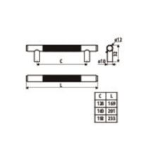 Furniture handle RE32 Technical drawings