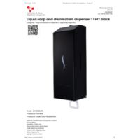 Liquid soap and disinfectant dispenser 1 l HIT black Other resources