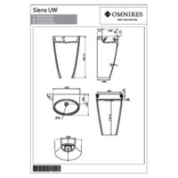 SIENA SIENAUWBOBP - Freestanding basin marble+, 55 x 43 cm, glossy white Dibujos tecnicos