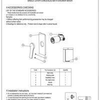 Stratos - built-in shower mixer Instructions