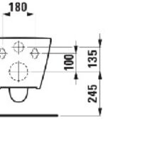 MEDA Wall hung toilet bowl Technical drawings