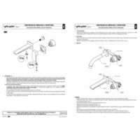 ARS Chrome Concealed wall-mounted basin mixer with spout Instructions