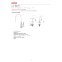 Zumba - standing sink mixer with flexible spout, white Other resources