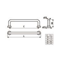 Furniture handle US18 Technical drawings