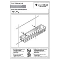BASKET 8963AGL - Shower basket, gold Instructions