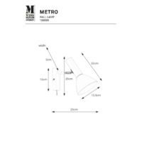 METRO Wall 1L Shiny White Rysunki techniczne