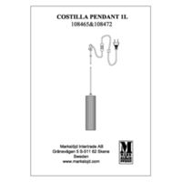 COSTILLA Pendant 1L White Instructions
