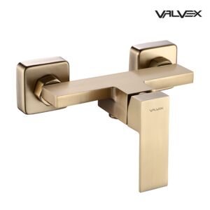 ARS Brushed Gold Brause-Wand-Mischbatterie mit Garnitur