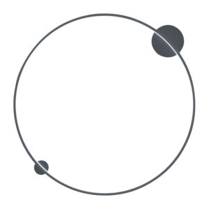 Saturno Black 46W LED ceiling lamp