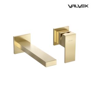ARS Brushed Gold Concealed wall-mounted basin mixer with spout