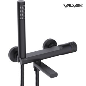 DECOR Black Wall mounted bath mixer